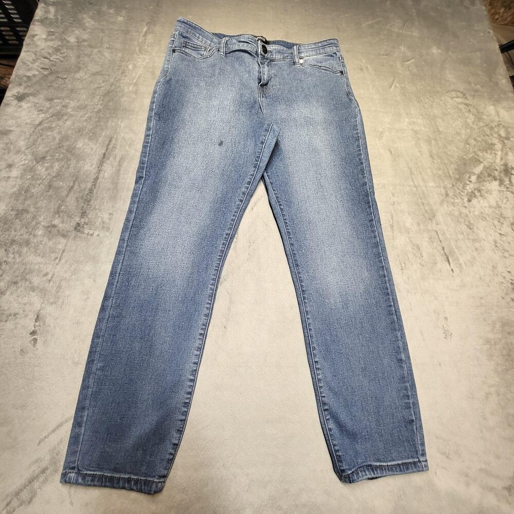 Buffalo David Bitton Jeans Womens 12/32 Light Wash Aubrey Mid-Rise Stretch Ankle